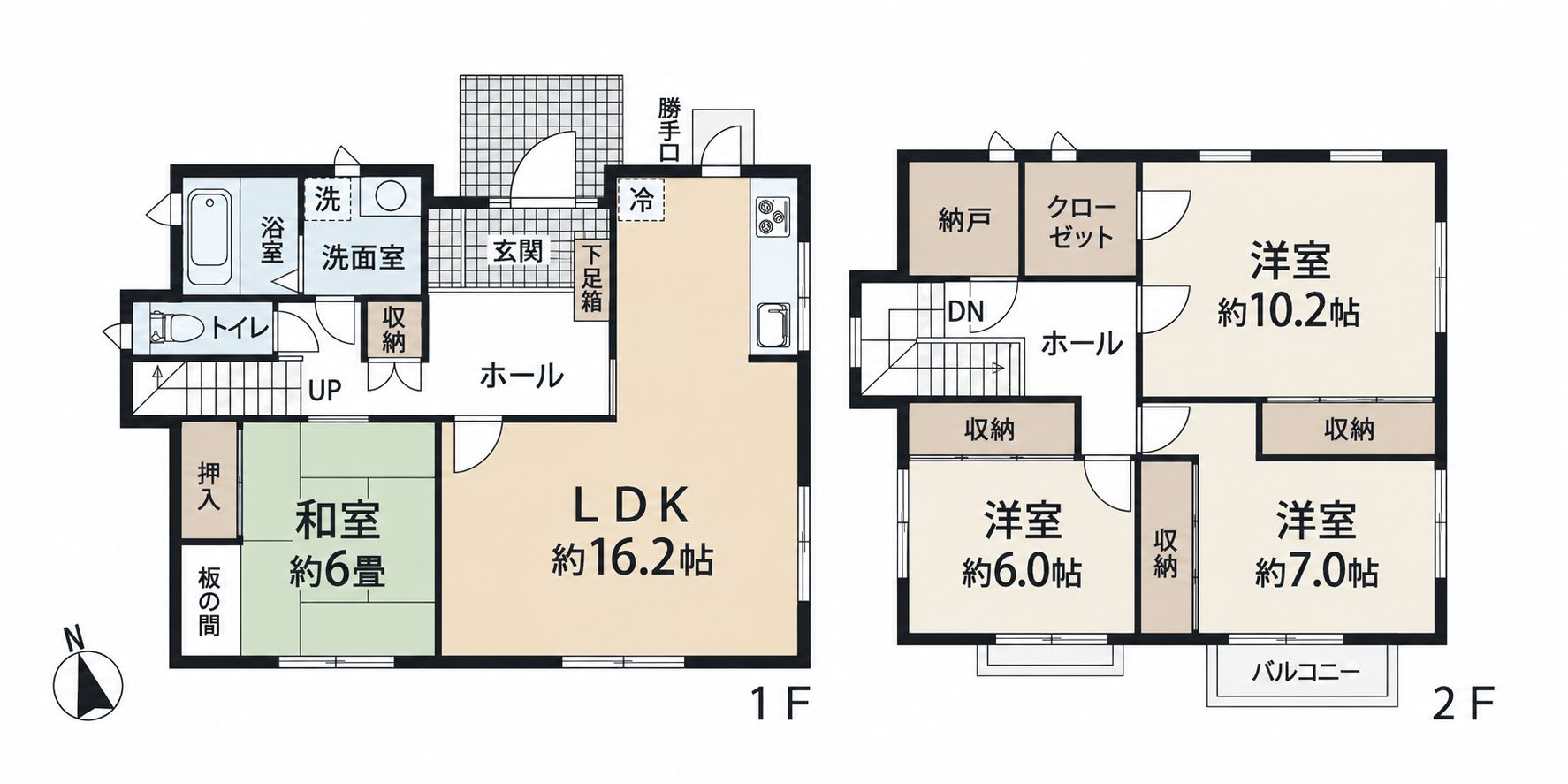 山形市大字中野目字赤坂　２階建　４ＳＬＤＫ